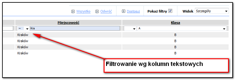 Strona 5/17 Edycja/dodawanie rekordów, edycja wielu rekordów Po zaznaczeniu pozycji na liście w folderze możemy wykonad określoną w polu akcji.