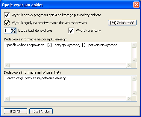 3. DRUKOWANIE ANKIET I WPROWADZENIE UZUPEŁNIONYCH ANKIET Jeśli istniały jakieś wbudowane wzorce ankiet, których brakuje w bazie danych zostaną one automatycznie wczytane po zalogowaniu się do modułu