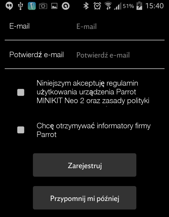 Po zainstalowaniu aplikacji, należy stuknąć palcem w ikonę utworzoną na pulpicie i uruchomić aplikację.