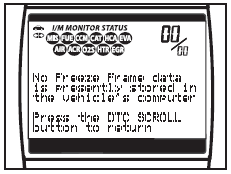 ENTER/FF dodatkowa informacja pojawia się na wyświetlaczu. Naciśnij przycisk DTC SCROLL, aby powrócić do wyświetlenia poprzedniego kodu.