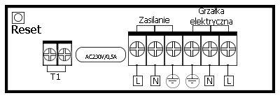 Jeśli czujnik nie zostanie podłączony, na wyświetlaczu zostanie wyświetlony błąd- E1.