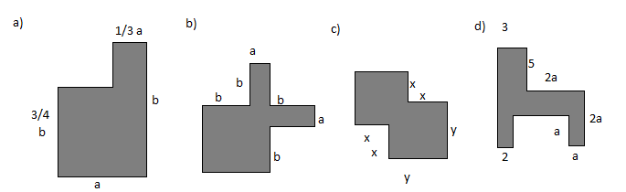 algebraicznym ilość wszystkich drzew. 58. Zapisz wyrażeniem algebraicznym pola figur (rys) 59. Oblicz wartość wyrażenia x y x 5 y 3, jeśli wiadomo, że : 1 60.