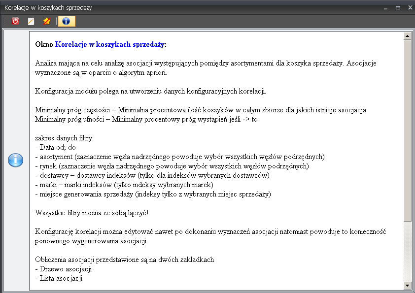 24 / 26 Poniżej masz przykład komunikacji za pomocą opcji Pomoc: Ponadto istnieje dostęp do mapy wywołań informacji pomocniczych poprzez opcję Pomoc / pomoc dla systemu Intellect.