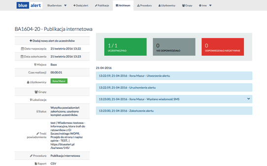 PROCEDURA INFORMACYJNA Awaria tramwajowej sieci trakcyjnej 1 1 2 3 4 3 min min 1 1 min min Wybór zdefiniowanego alertu informacyjnego Problemy komunikacyjne (SMS, e-mail i publikacja WWW jako metody