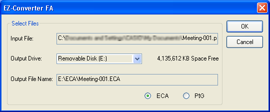 Aby przekonwertować plik PowerPoint na format ECA lub PtG Przed wykonaniem jakiejkolwiek z poniższych operacji, należy przygotować sobie plik stworzony przy użyciu Microsoft Office PowerPoint 2003,