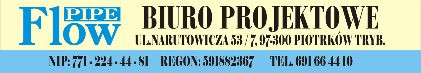 PROJEKT BUDOWLANY WEWNĘTRZNYCH INSTALACJI GAZU Z KOTŁEM GAZOWYM I INSTALACJI C.O. W LOKALACH MIESZKALNYM NR 5,6,9,11,13,15,20,22,33 PRZY UL.SIENKIEWICZA 3 W PIOTRKOWIE TRYB.