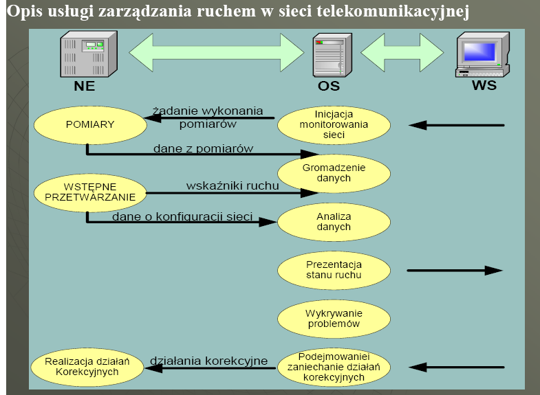 funkcja inicjacji polega na przekazywaniu do elementów sieci żądań wykonania pomiarów przesyłanych przez użytkownika systemu za pośrednictwem stacji roboczej.