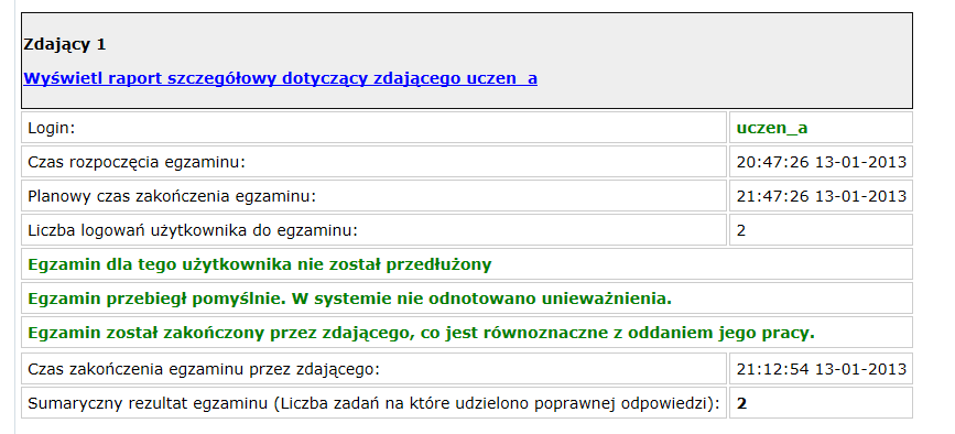 28. Pobrane pliki z wynikami należy zapisać na stanowisku zarządzania egzaminem, a następnie przekazać w bezpieczny sposób Przewodniczącemu Zespołu Egzaminacyjnego. 29.