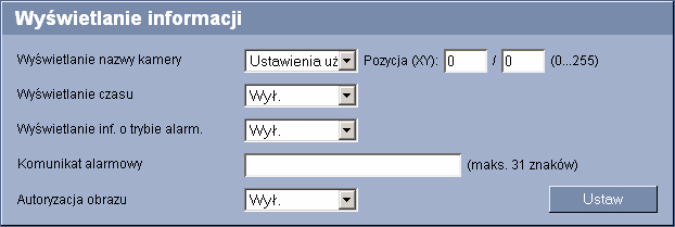 30 pl Konfgurowane za pomocą przeglądark secowej VIP X1600 5.5 Wyśwetlane nformacj Różne teksty lub znacznk wyśwetlane na obraze stanową ważne źródło nformacj dodatkowych.