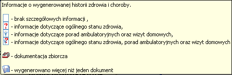 INSTRUKCJA 1. W górnej części okna znajdują się pola, które mają wpływ na ilość i rodzaj wyświetlanych wizyt w środkowej części okna.