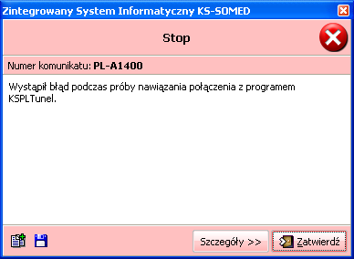 INSTRUKCJA opcja Zapisuj do logu wszystkie komunikaty, pole z pozycjami: ustawienia personalne lub ustawienia globalne; obszar zawierający moduły, z którymi współpracuje program KSPLTunel.