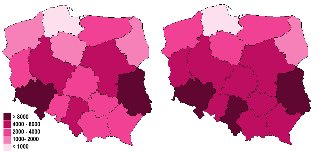 Opolskie najmniejsze z 16 województw - 10 miejsce w kategorii powierzchni stawowej wg RRW-22-8 miejsce w kategorii powierzchni stawowej wg danych Gł.