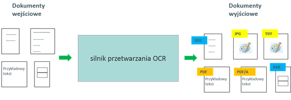 dokumentów Tekst jest wpisywany w pola metryki zależnej od rozpoznanego