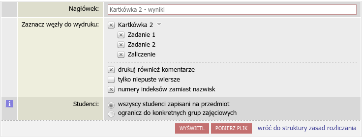 Dostępna jest ona po kliknięciu w odnośnik oceny obok odpowiedniej oceny.