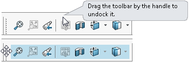 Interfejs użytkownika W oprogramowaniu SOLIDWORKS 2016 strefa ruchu jest ograniczona do uchwytu.