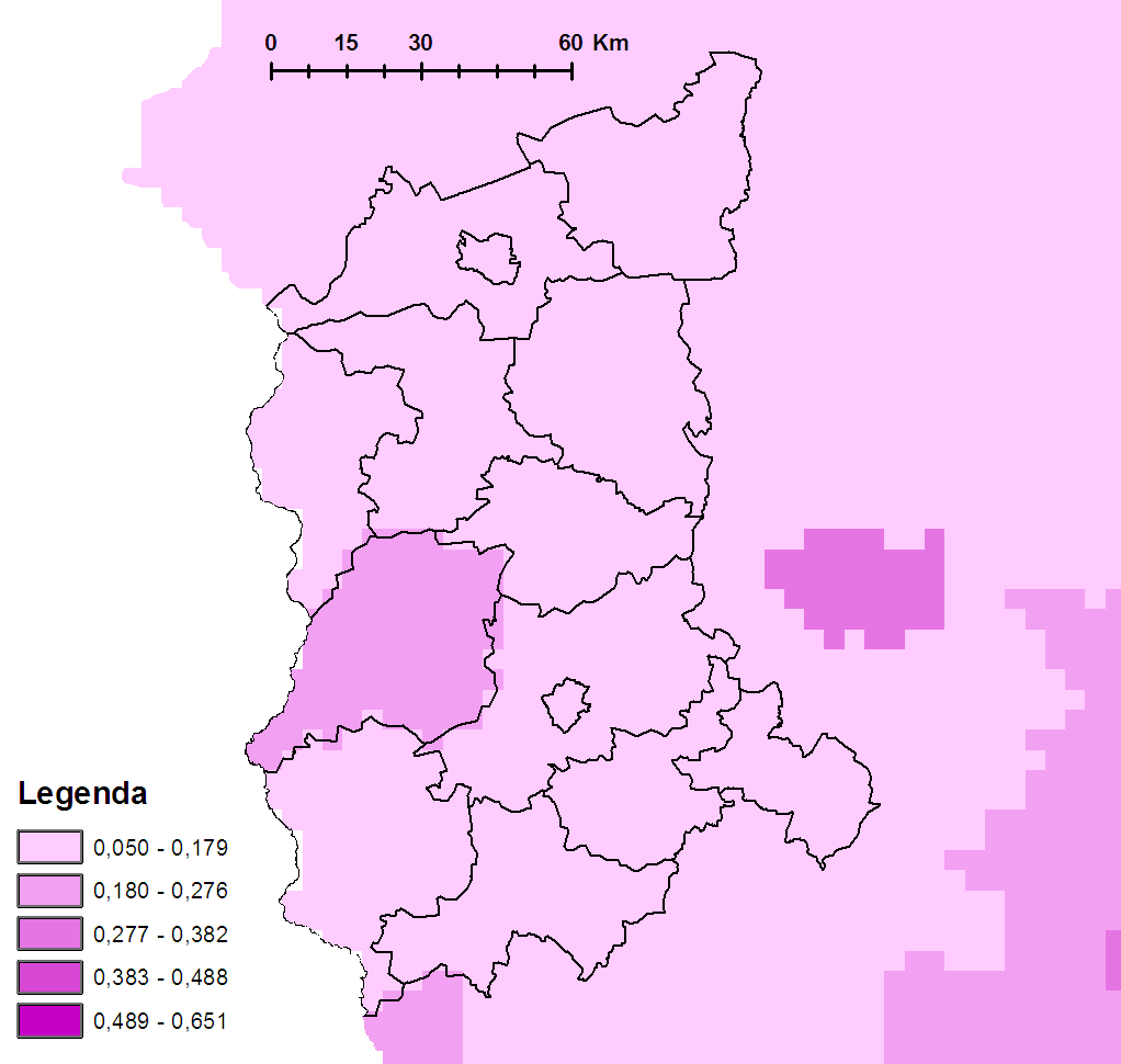 CYNK Rys. 14. Roczne ładunki jednostkowe cynku [w kg Zn/ha] wniesione przez opady atmosferyczne w 2014 r.