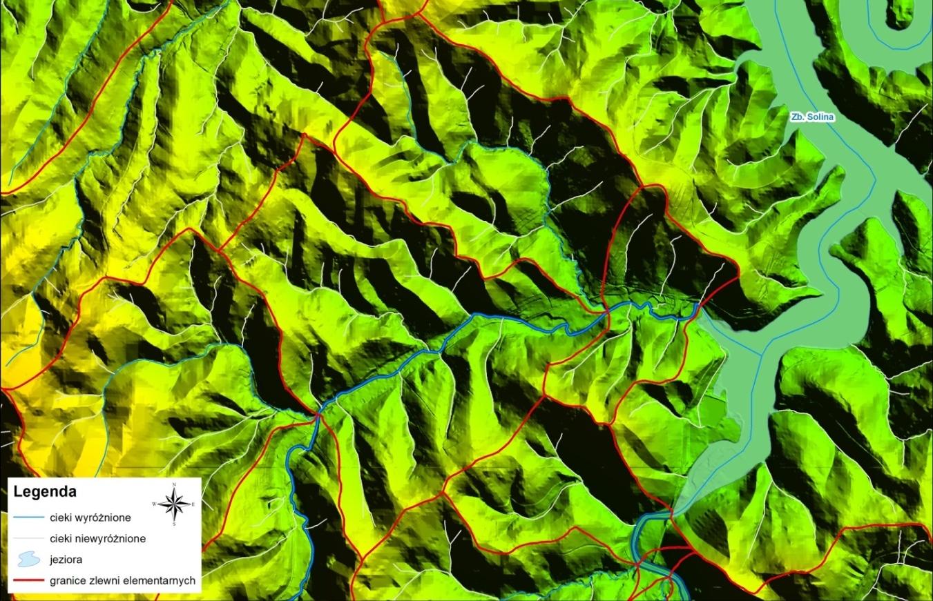 Modelowanie zasięgów zlewni elementarnych. 3.