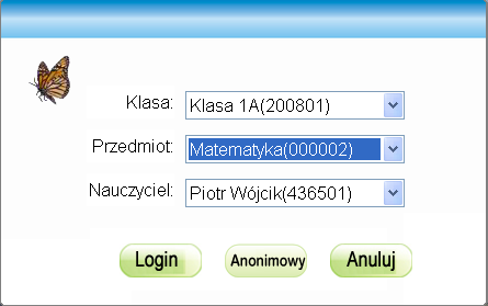 W zakładce Zarządzanie przedmiotami istnieje możliwość dodawania nowych przedmiotów, zmiany informacji o już istniejących w bazie przedmiotach oraz usuwania przedmiotów.