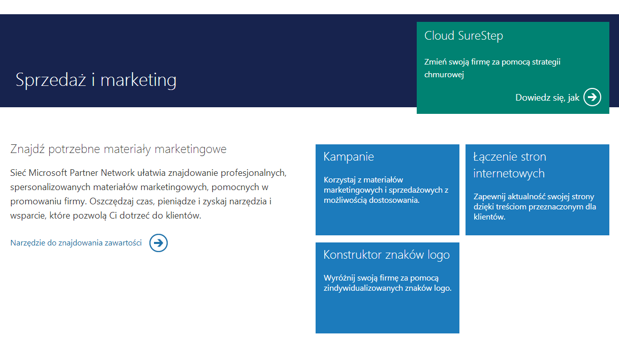 Partner Marketing Center (PMC) Gotowe materiały marketingowe: bannery, ulotki, prezentacje, mikro-strony i inne Zasoby związane z najnowszymi