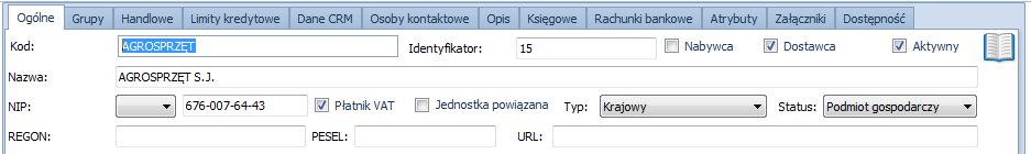 11.3. Jednostka powiązana Na karcie kontrahenta i we wzorcu dodano parametr: Jednostka powiązana.