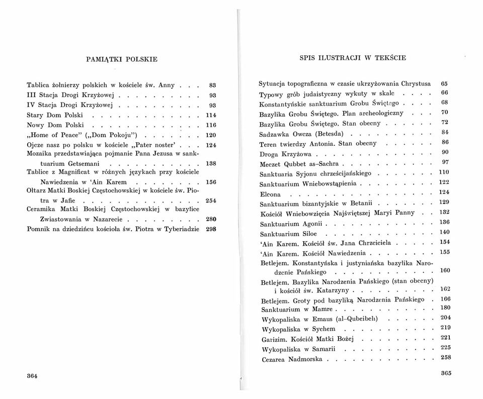 przedstawiająca pojmanie Pana Jezusa w sanktuarium Getsemani 138 Tablice z Magnificat w różnych językach przy kościele Nawiedzenia w 'Ain Karem 156 Ołtarz Matki Boskiej Częstochowskiej w kościele św.