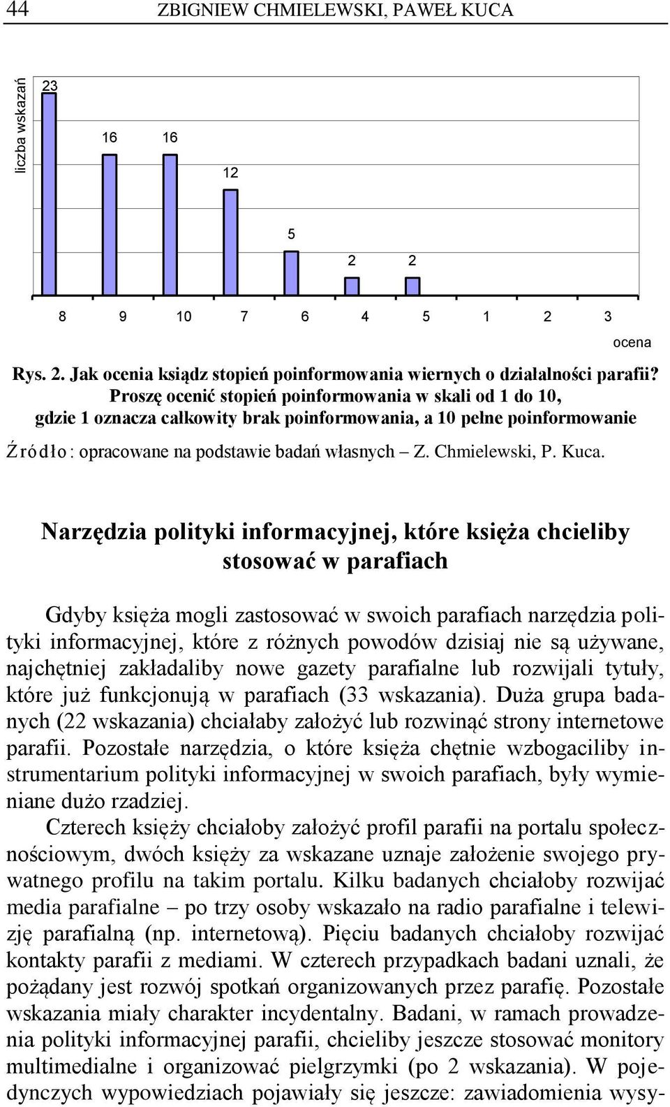 Kuca. ocena Narzędzia polityki informacyjnej, które księża chcieliby stosować w parafiach Gdyby księża mogli zastosować w swoich parafiach narzędzia polityki informacyjnej, które z różnych powodów