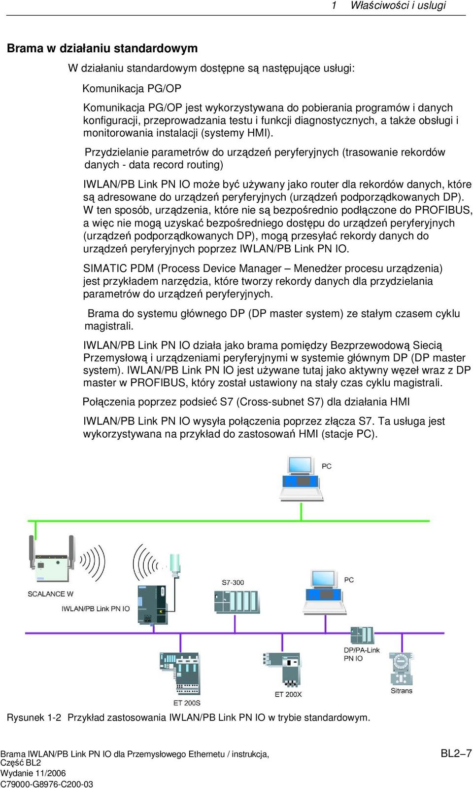 Przydzielanie parametrów do urzdze peryferyjnych (trasowanie rekordów danych - data record routing) IWLAN/PB Link PN IO moe by uywany jako router dla rekordów danych, które s adresowane do urzdze