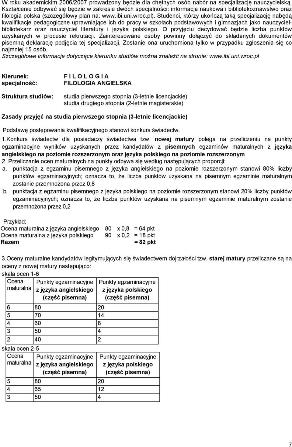 Studenci, którzy ukończą taką specjalizację nabędą kwalifikacje pedagogiczne uprawniające ich do pracy w szkołach podstawowych i gimnazjach jako nauczycielbibliotekarz oraz nauczyciel literatury i