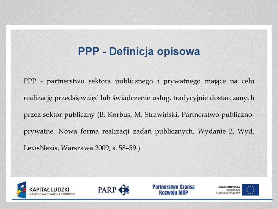 sektor publiczny (B. Korbus, M. Strawiński, Partnerstwo publicznoprywatne.