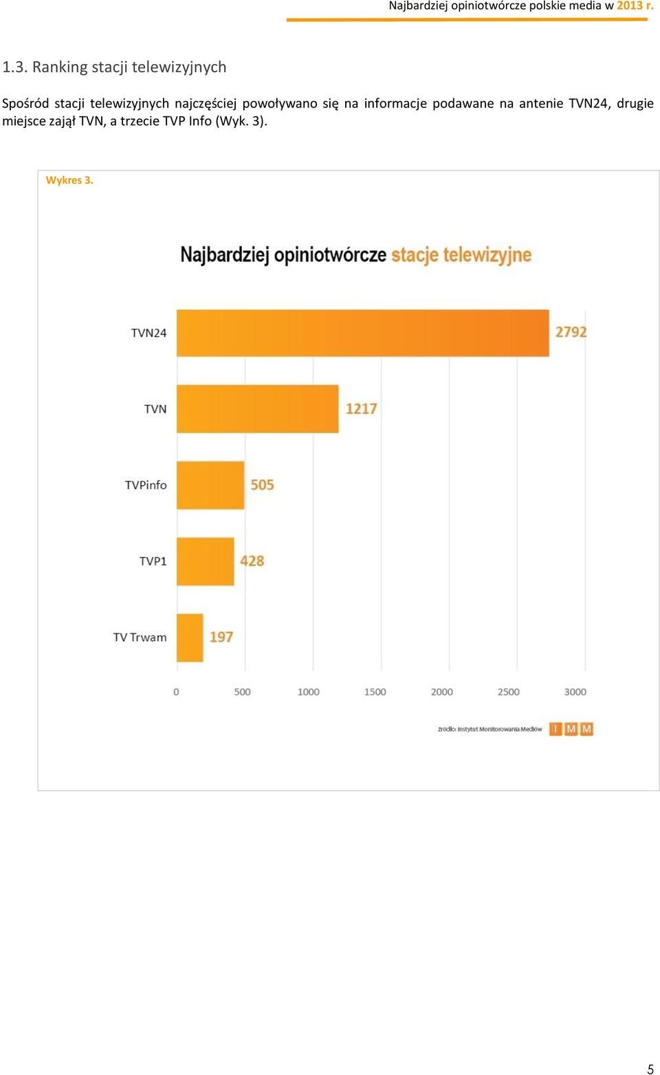 informacje podawane na antenie TVN24, drugie