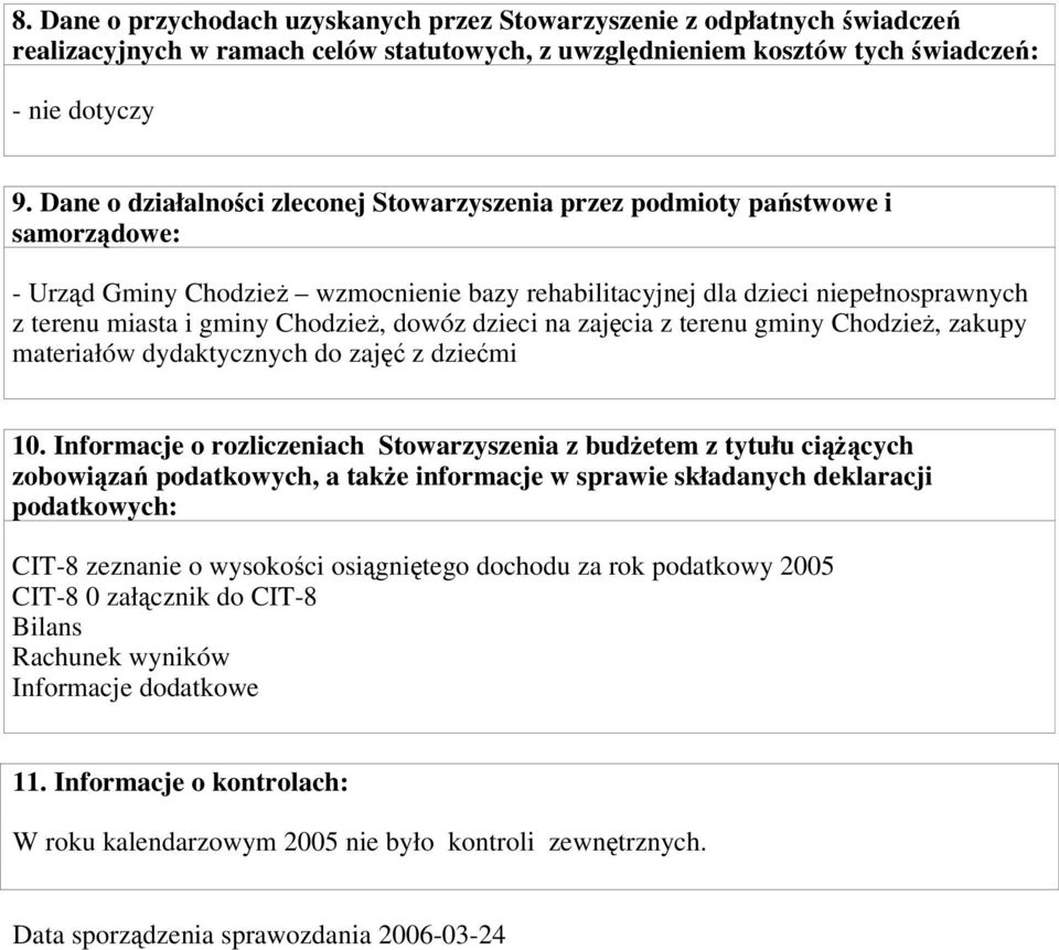 Chodzież, dowóz dzieci na zajęcia z terenu gminy Chodzież, zakupy materiałów dydaktycznych do zajęć z dziećmi 10.