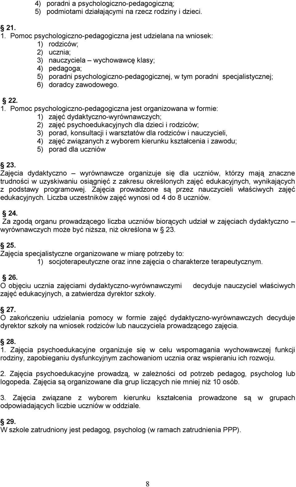 specjalistycznej; 6) doradcy zawodowego. 22. 1.