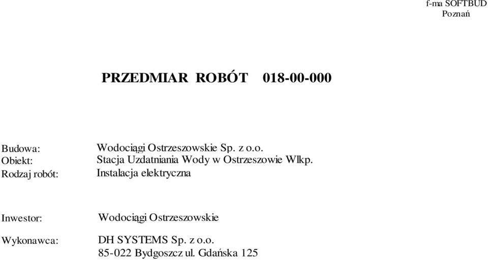 Wykonawca: DH SYSTEMS