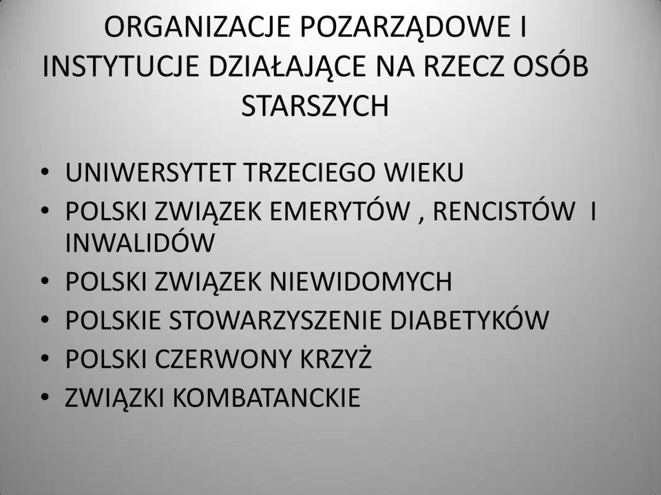 RENCISTÓW I INWALIDÓW POLSKI ZWIĄZEK NIEWIDOMYCH POLSKIE