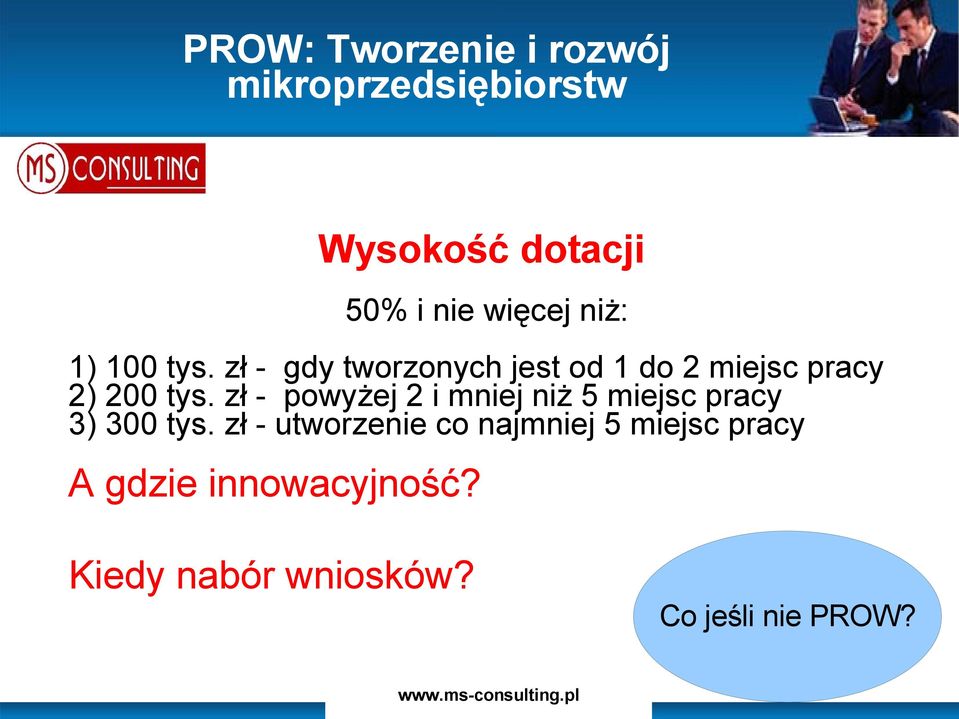 zł - powyżej 2 i mniej niż 5 miejsc pracy 3) 300 tys.