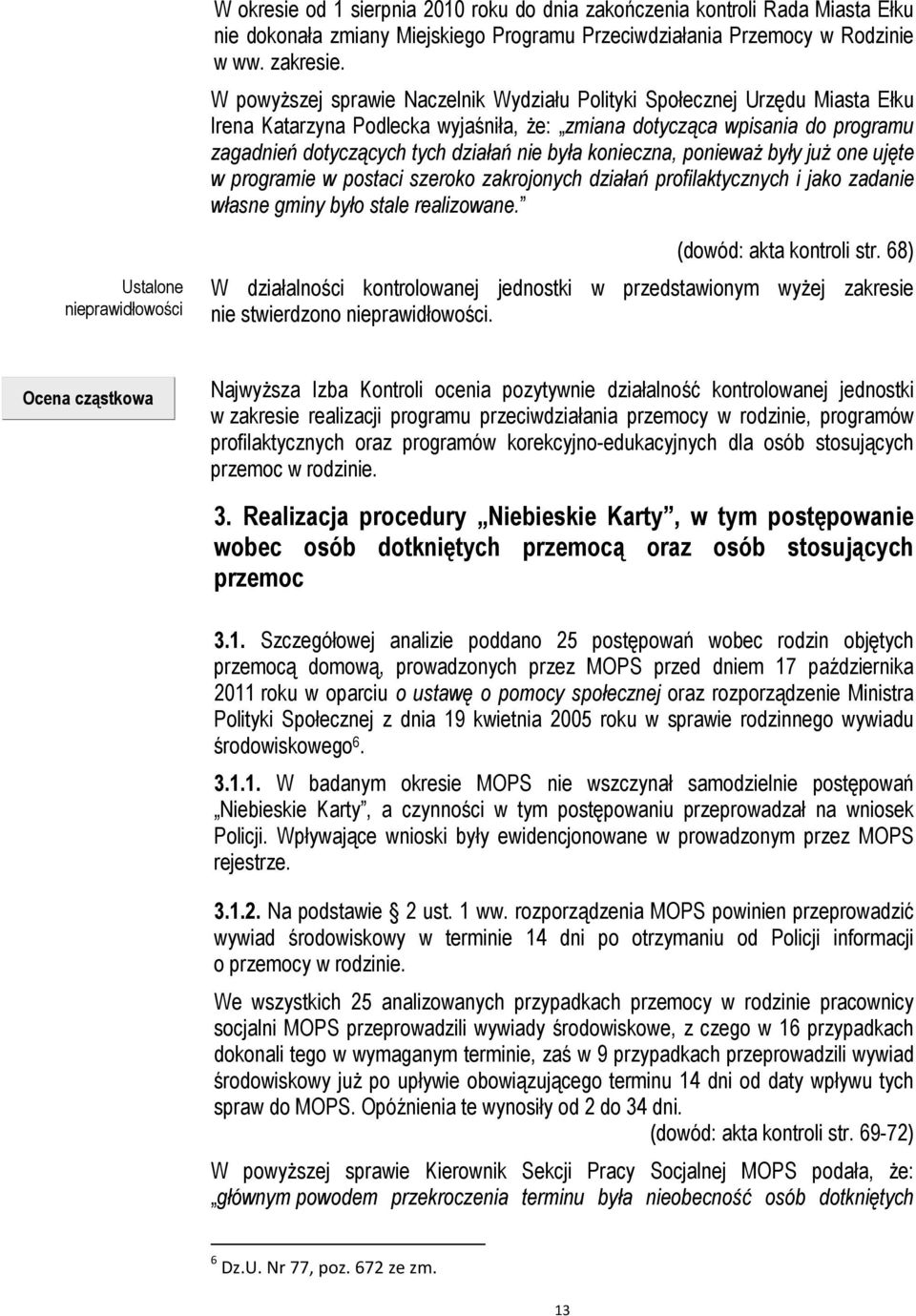 konieczna, ponieważ były już one ujęte w programie w postaci szeroko zakrojonych działań profilaktycznych i jako zadanie własne gminy było stale realizowane.