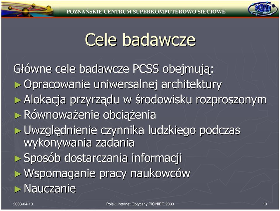 Uwzględnienie czynnika ludzkiego podczas wykonywania zadania Sposób dostarczania