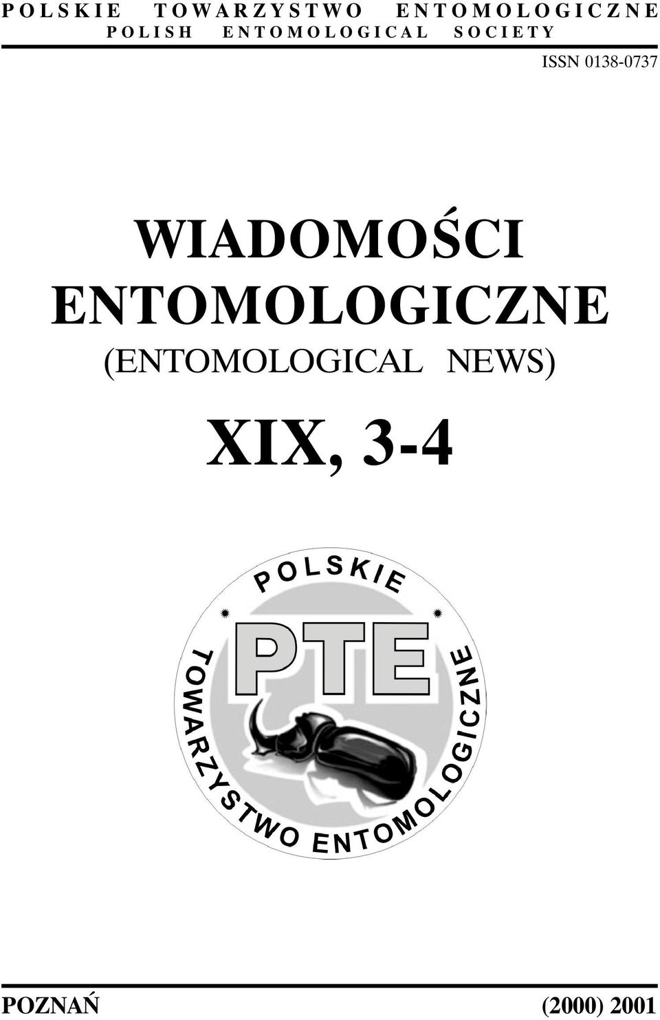 O C I E T Y ISSN 0138-0737 WIADOMOŚCI