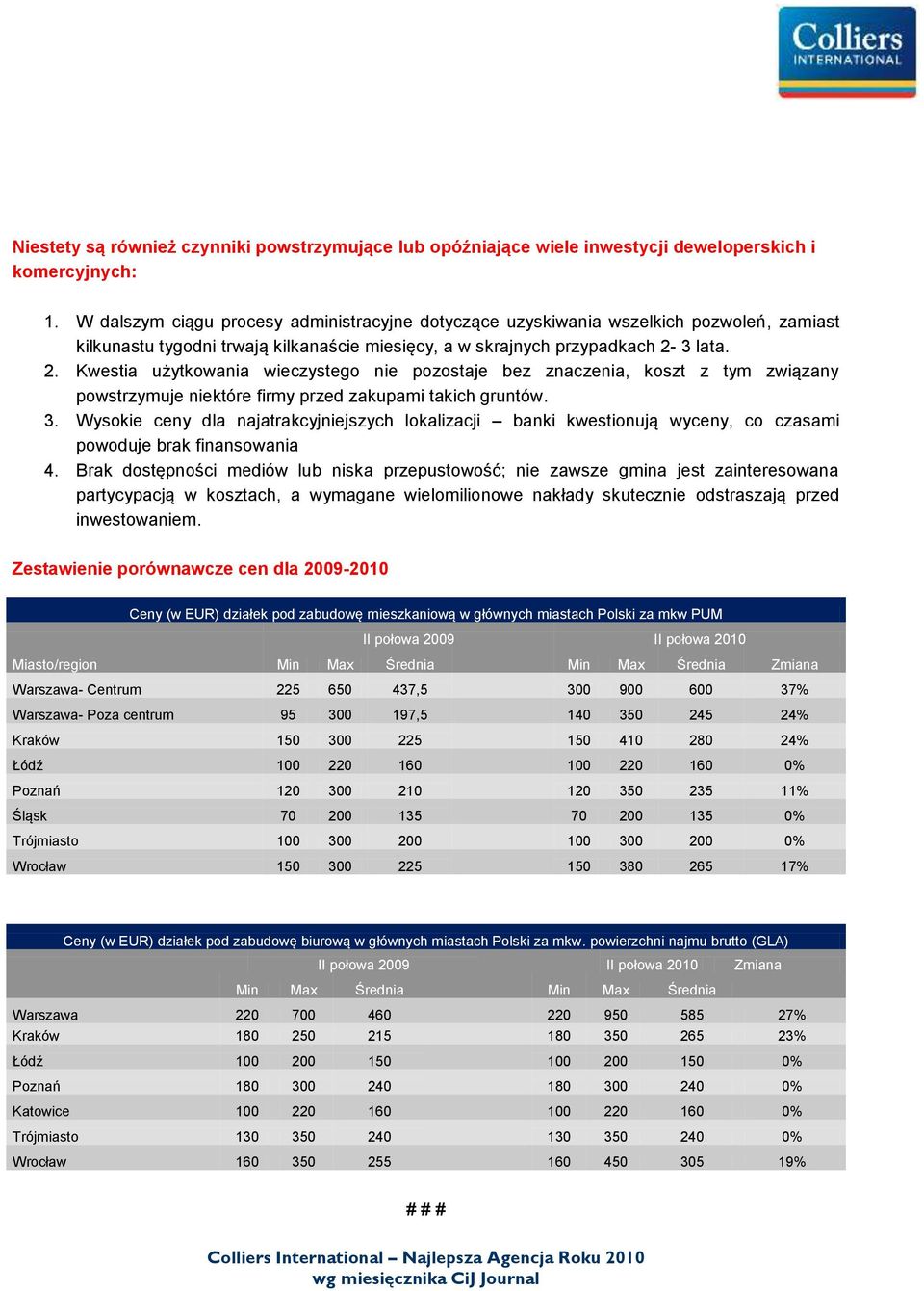 3 lata. 2. Kwestia użytkowania wieczystego nie pozostaje bez znaczenia, koszt z tym związany powstrzymuje niektóre firmy przed zakupami takich gruntów. 3.