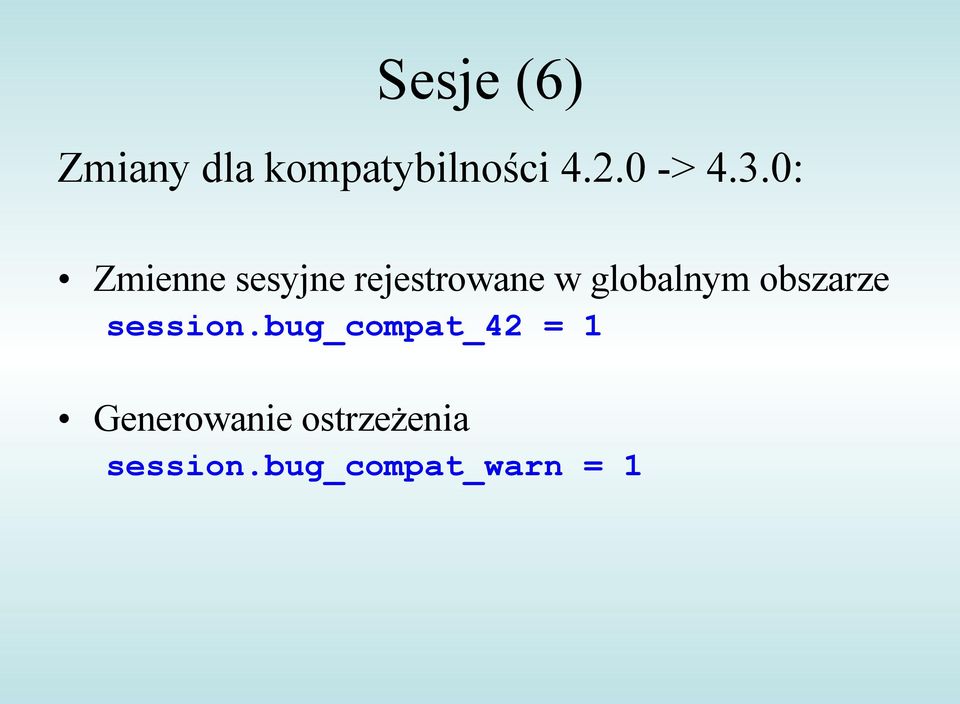 0: Zmienne sesyjne rejestrowane w globalnym