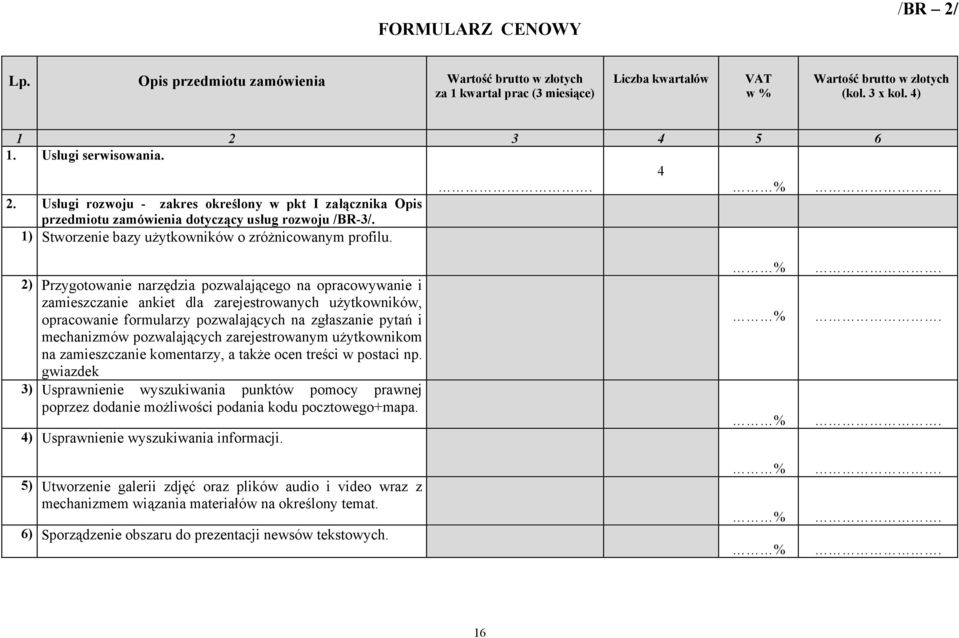 2) Przygotowanie narzędzia pozwalającego na opracowywanie i zamieszczanie ankiet dla zarejestrowanych użytkowników, opracowanie formularzy pozwalających na zgłaszanie pytań i mechanizmów