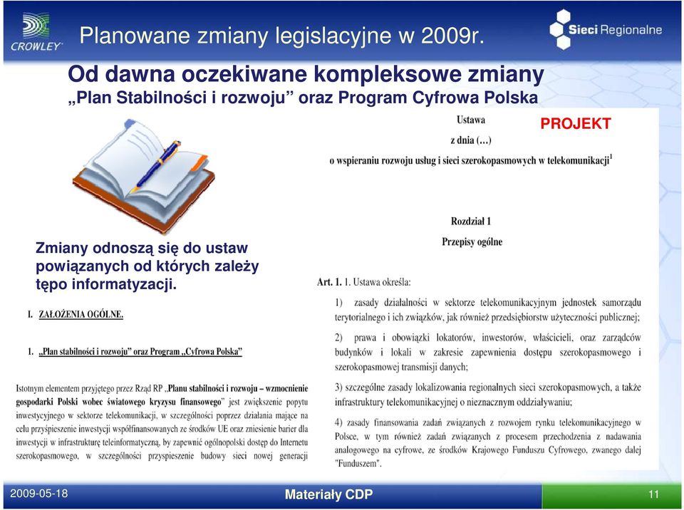 rozwoju oraz Program Cyfrowa Polska PROJEKT Zmiany odnoszą