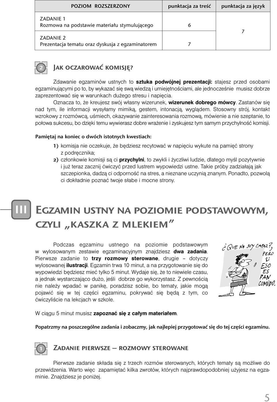 Zdawanie egzaminów ustnych to sztuka podwójnej prezentacji: stajesz przed osobami egzaminującymi po to, by wykazać się swą wiedzą i umiejętnościami, ale jednocześnie musisz dobrze zaprezentować się w