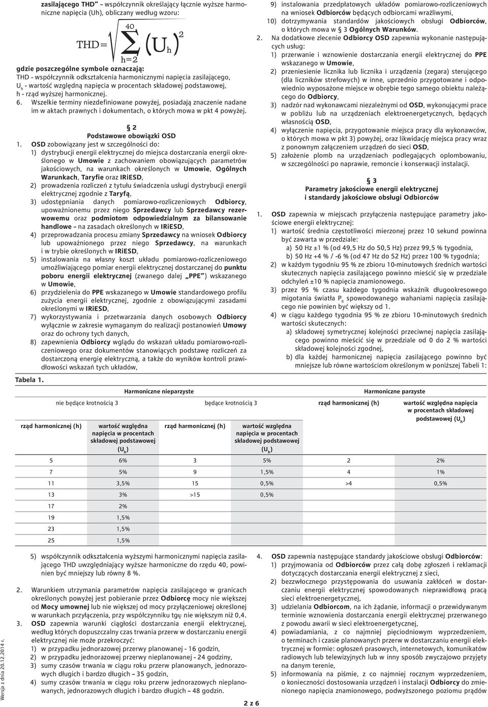 Wszelkie terminy niezdefiniowane powyżej, posiadają znaczenie nadane im w aktach prawnych i dokumentach, o których mowa w pkt 4 powyżej. 2 Podstawowe obowiązki OSD 1.