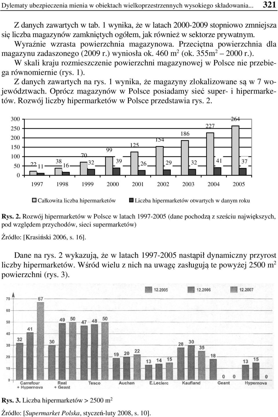 Przeciętna powierzchnia dla magazynu zadaszonego (2009 r.) wyniosła ok. 460 m 2 (ok. 355m 2 2000 r.). W skali kraju rozmieszczenie powierzchni magazynowej w Polsce nie przebiega równomiernie (rys. 1).