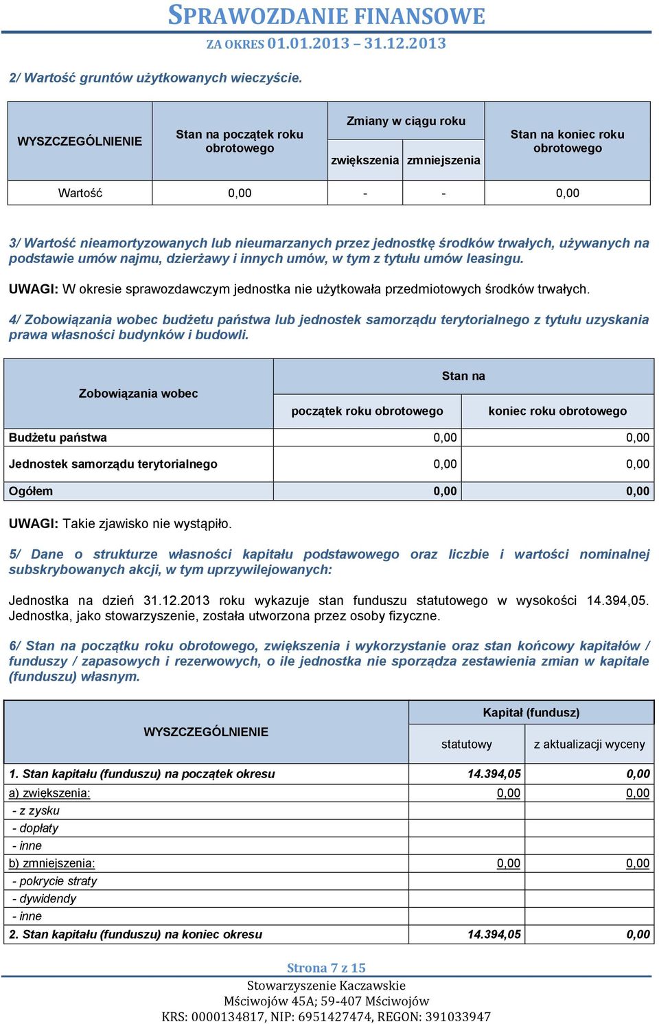 przez jednostkę środków trwałych, używanych na podstawie umów najmu, dzierżawy i innych umów, w tym z tytułu umów leasingu.