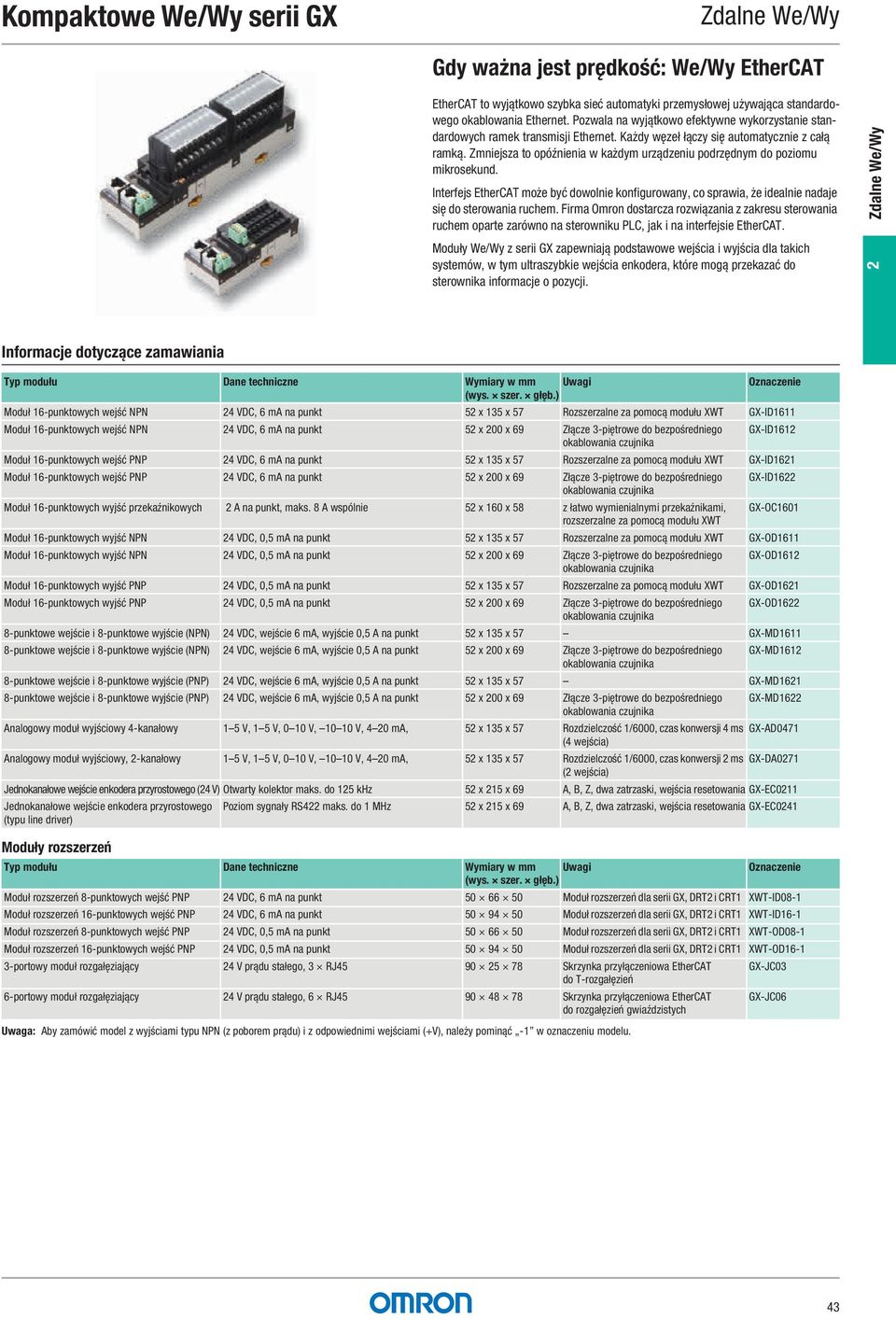 Zmniejsza to opóźnienia w każdym urządzeniu podrzędnym do poziomu mikrosekund. Interfejs EtherCAT może być dowolnie konfigurowany, co sprawia, że idealnie nadaje się do sterowania ruchem.