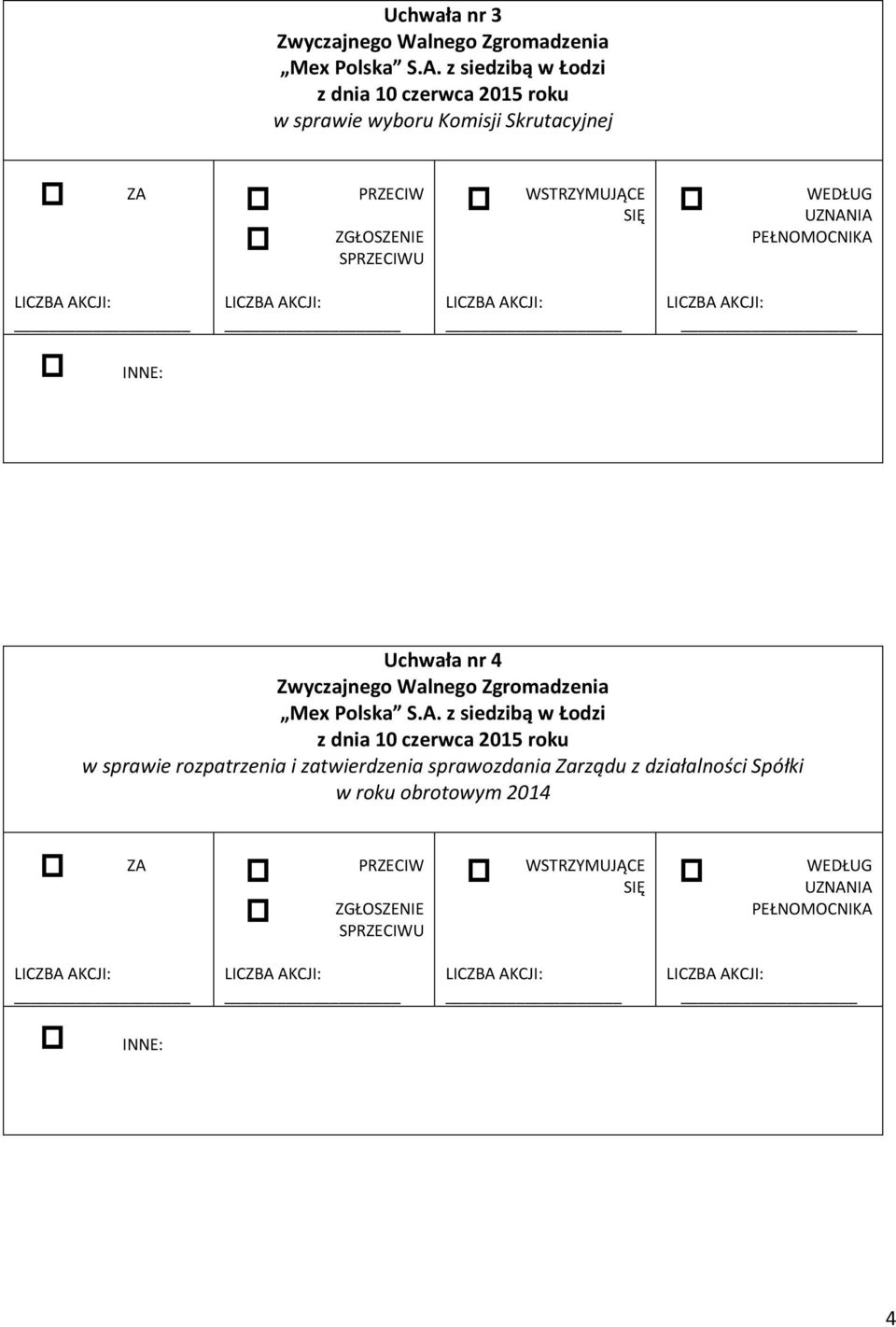 rozpatrzenia i zatwierdzenia sprawozdania