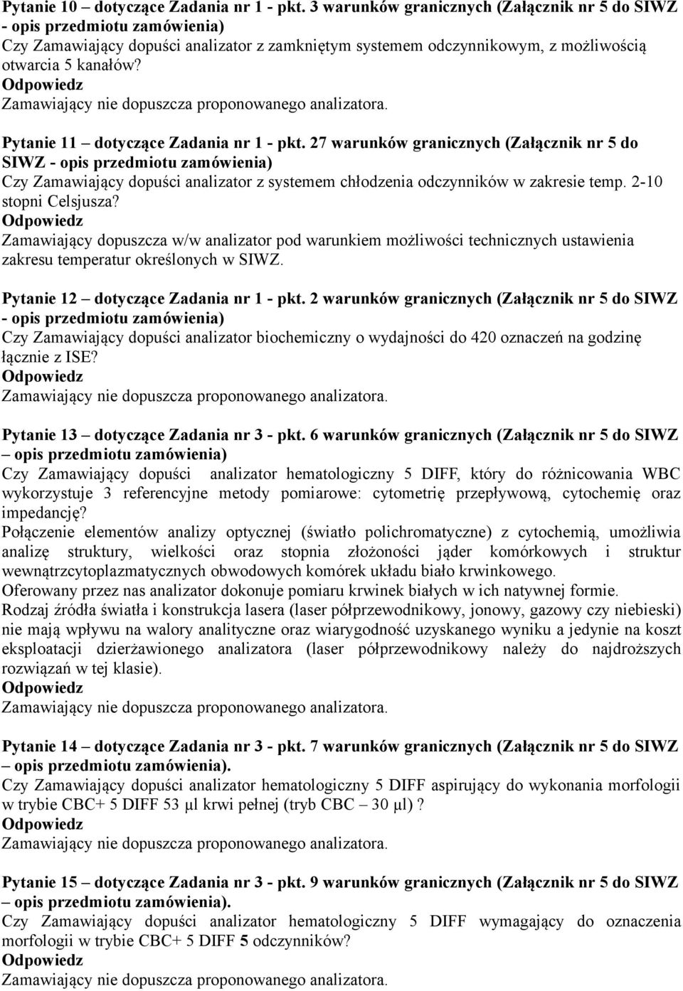 Pytanie 11 dotyczące Zadania nr 1 - pkt.