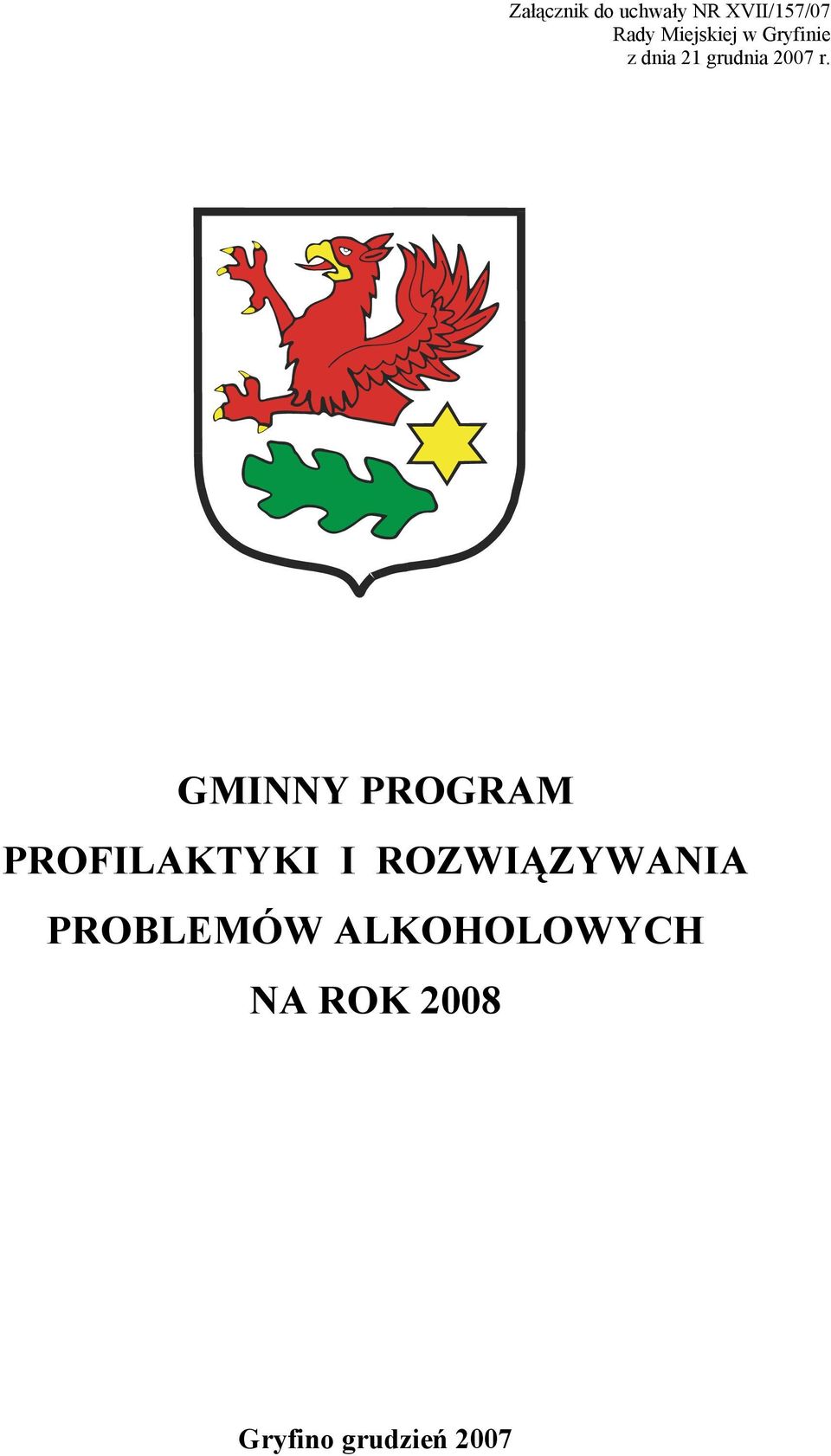 GMINNY PROGRAM PROFILAKTYKI I ROZWIĄZYWANIA